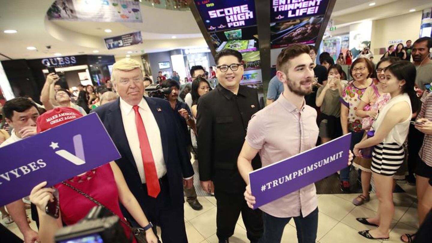 Imitadores de Trump y Kim Jong Un