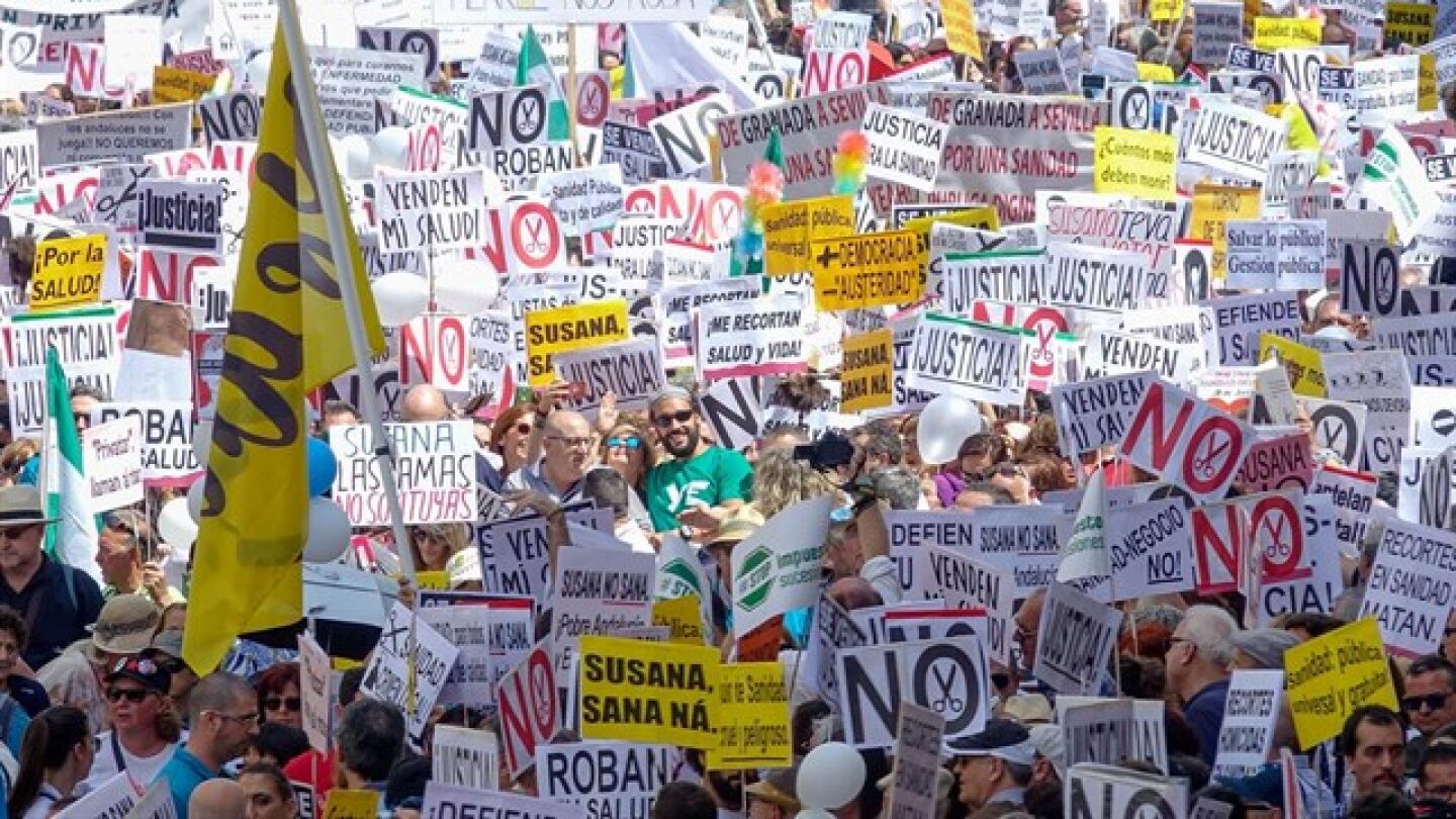 Imagen de la manifestaci&oacute;n en Sevilla