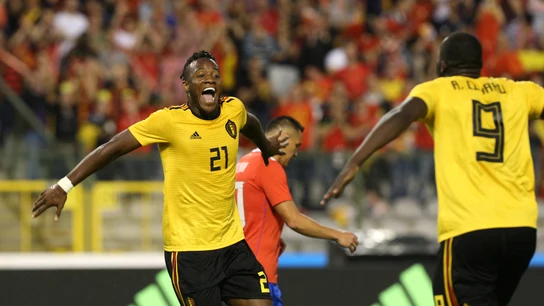 Batshuayi celebra con Lukaku uno de los goles contra Costa Rica Batshuayi celebra con Lukaku uno de los goles contra Costa Rica