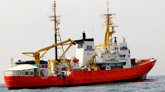 El barco de salvamento 'Aquarius' El barco de salvamento 'Aquarius'