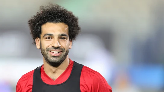 Mohamed Salah, estrella de Egipto, en un entrenamiento Mohamed Salah, estrella de Egipto, en un entrenamiento