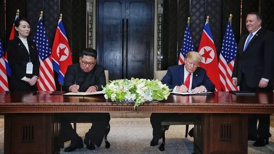 Kim Jong-Un y Donald Trump Kim Jong-Un y Donald Trump