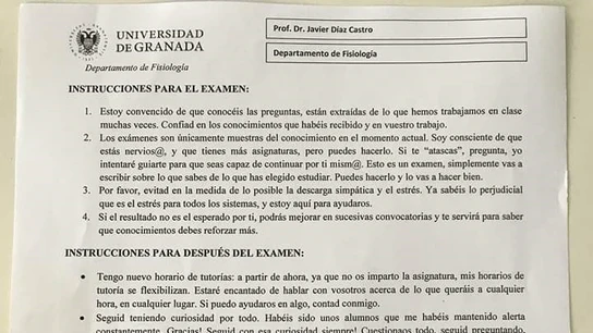 Instrucciones examen Instrucciones examen