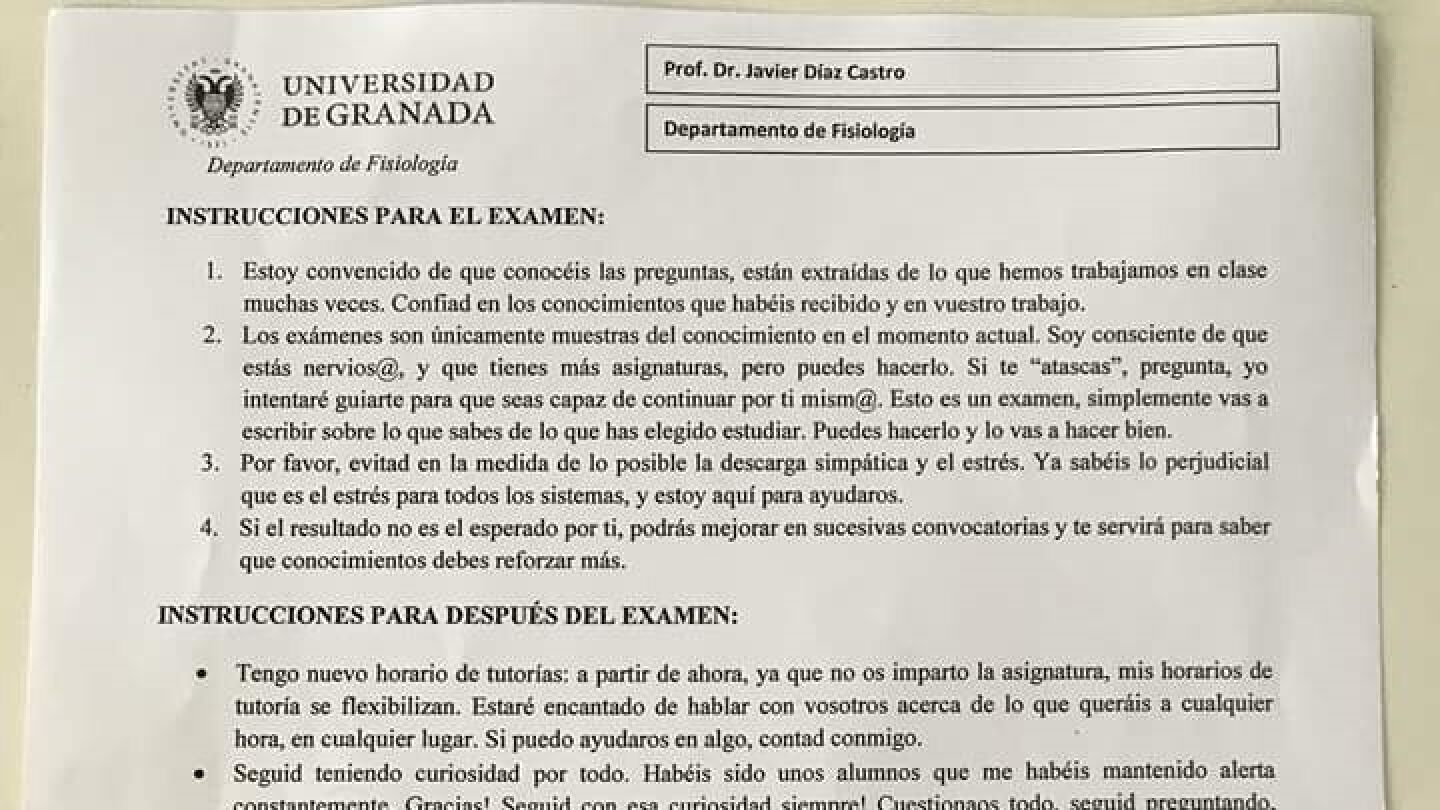 Instrucciones examen