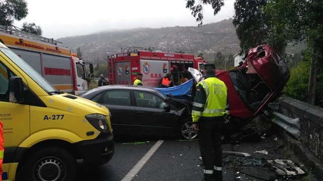 Imagen del accidente en Carnota