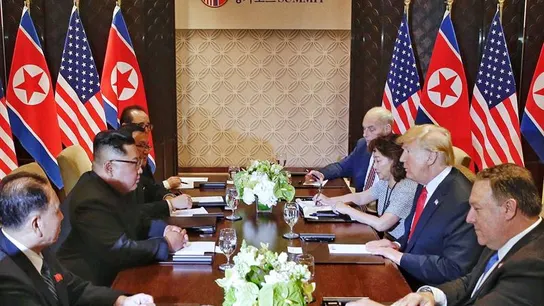 El presidente de los Estados Unidos, Donald Trump, y el líder norcoreano, Kim Jong-un El presidente de los Estados Unidos, Donald Trump, y el líder norcoreano, Kim Jong-un