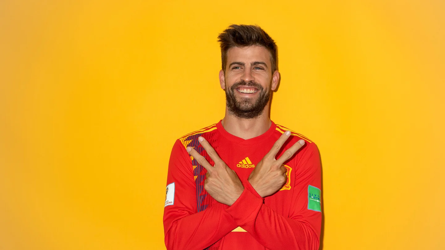 Gerard Piqué posa en una sesión antes del Mundial de Rusia Gerard Piqué posa en una sesión antes del Mundial de Rusia