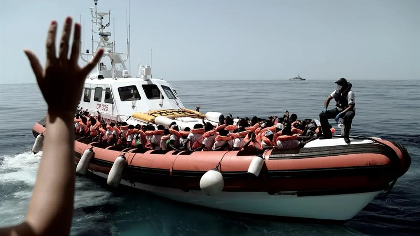 Algunos de los migrantes del Aquarius Algunos de los migrantes del Aquarius