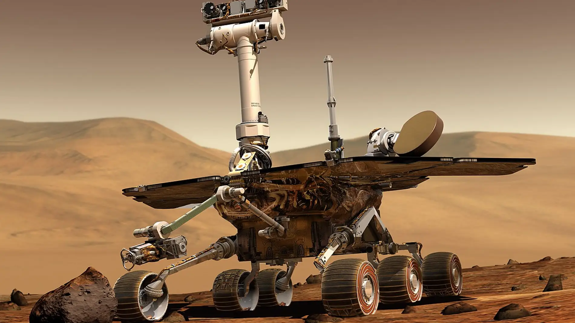 Representación artística del rover Opportunity 