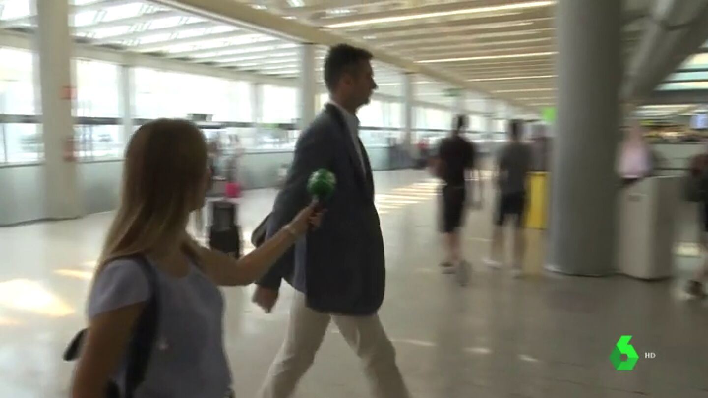 I&ntilde;aki Urdangarin en el aeropuerto de Palma