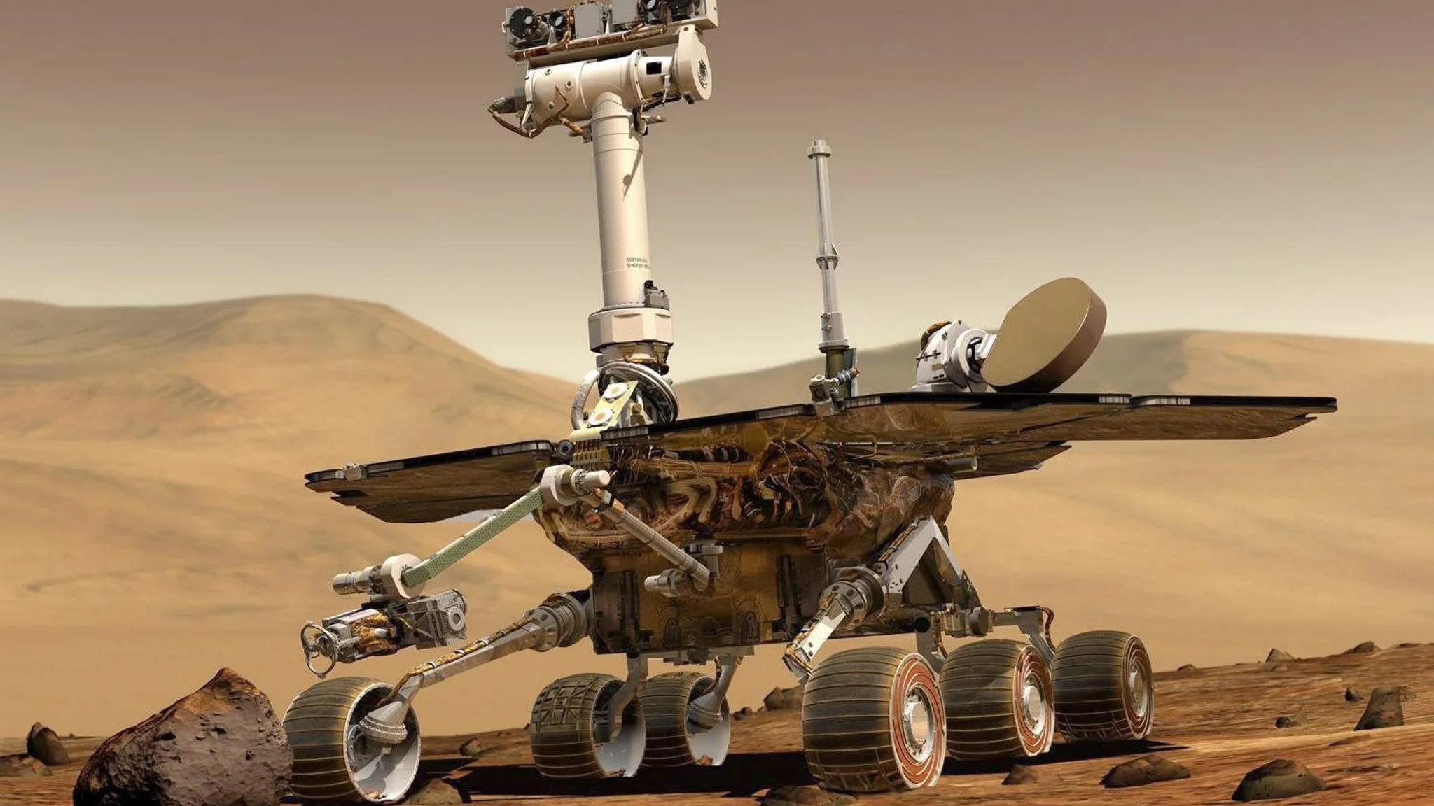 Imagen de archivo del rover Opportunity de la NASA en Marte