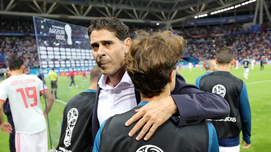 Fernando Hierro, tras el partido contra Irán Fernando Hierro, tras el partido contra Irán