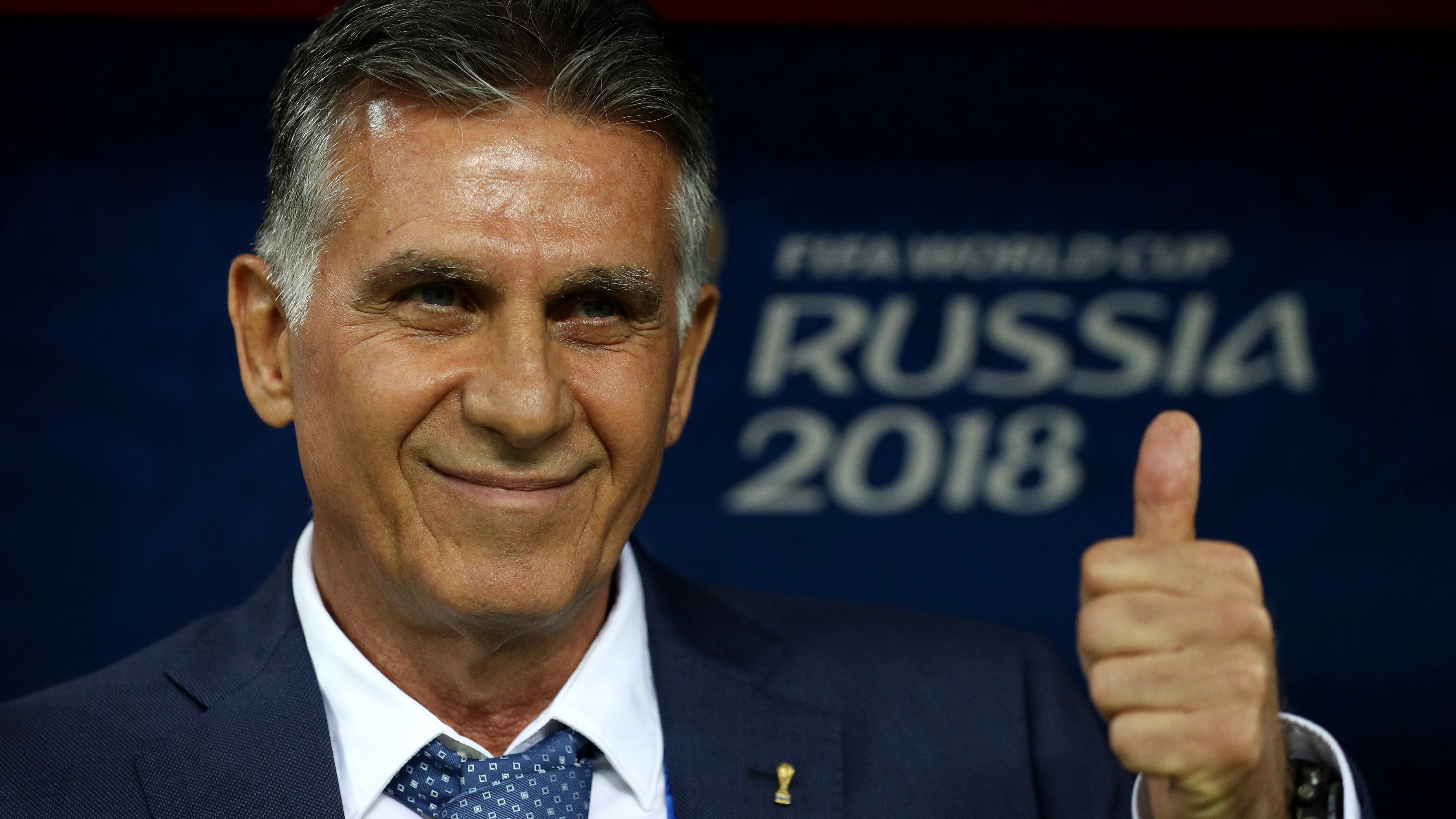 Carlos Queiroz, durante el partido contra España