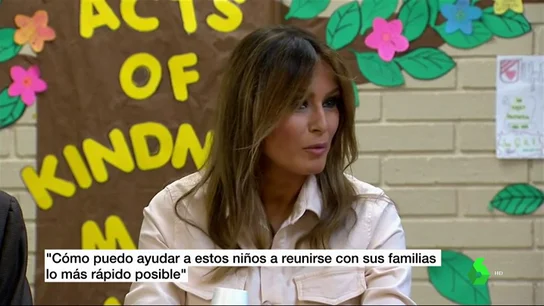 Melania Trump visita a los niños migrantes en la frontera con México: "Quiero ayudarles a reunirse con sus familias" Melania Trump visita a los niños migrantes en la frontera con México: "Quiero ayudarles a reunirse con sus familias"
