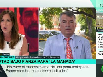 Tensa entrevista de Mamen Mendizábal al abogado de 'La Manada': "Usted tiene la necesidad de defenderles, yo no" Tensa entrevista de Mamen Mendizábal al abogado de 'La Manada': "Usted tiene la necesidad de defenderles, yo no"