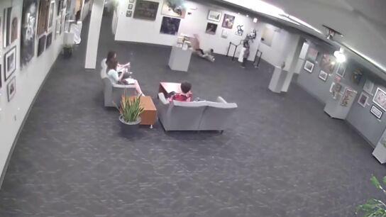 Un ni&ntilde;o rompe una estatua en un museo