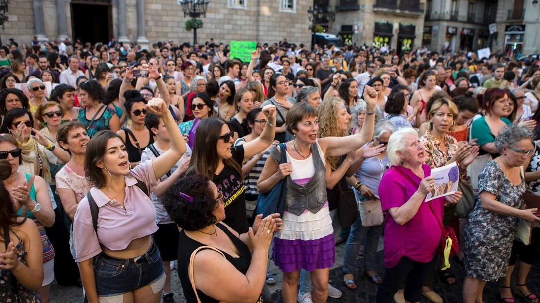 Manifestación contra la liberación de La Manada