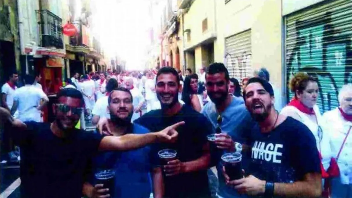 'La Manada' durante los Sanfermines de 2016