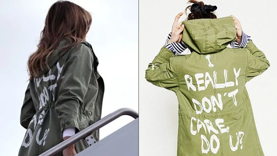 Enigmática chaqueta de Melania Trump Enigmática chaqueta de Melania Trump
