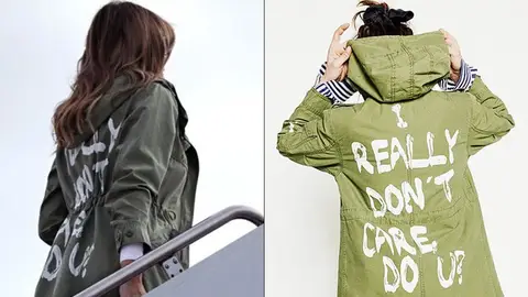 Enigmática chaqueta de Melania Trump Enigmática chaqueta de Melania Trump