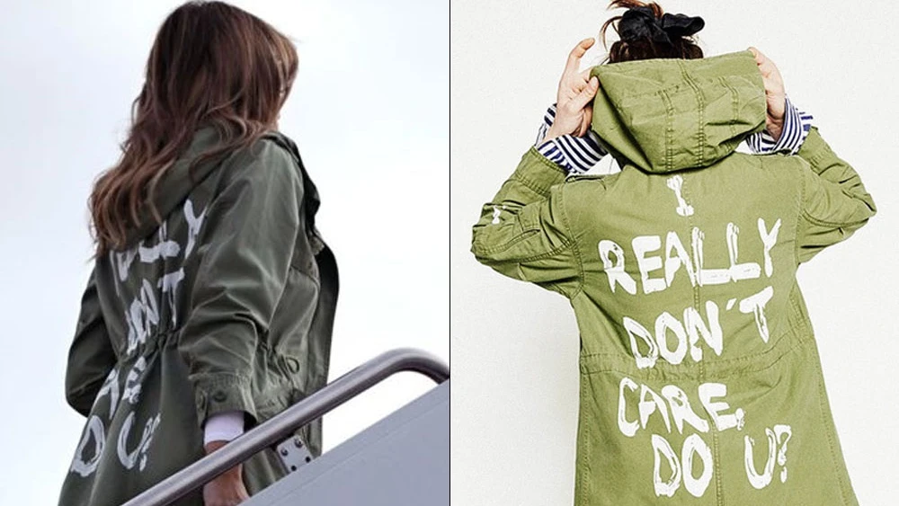 Enigmática chaqueta de Melania Trump