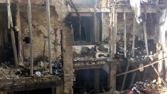 Edificio destrozado en el barrio de Triana, Sevilla Edificio destrozado en el barrio de Triana, Sevilla