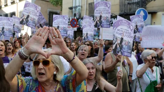 Manifestación contra la puesta en libertad provisional de 'La Manada' Manifestación contra la puesta en libertad provisional de 'La Manada'