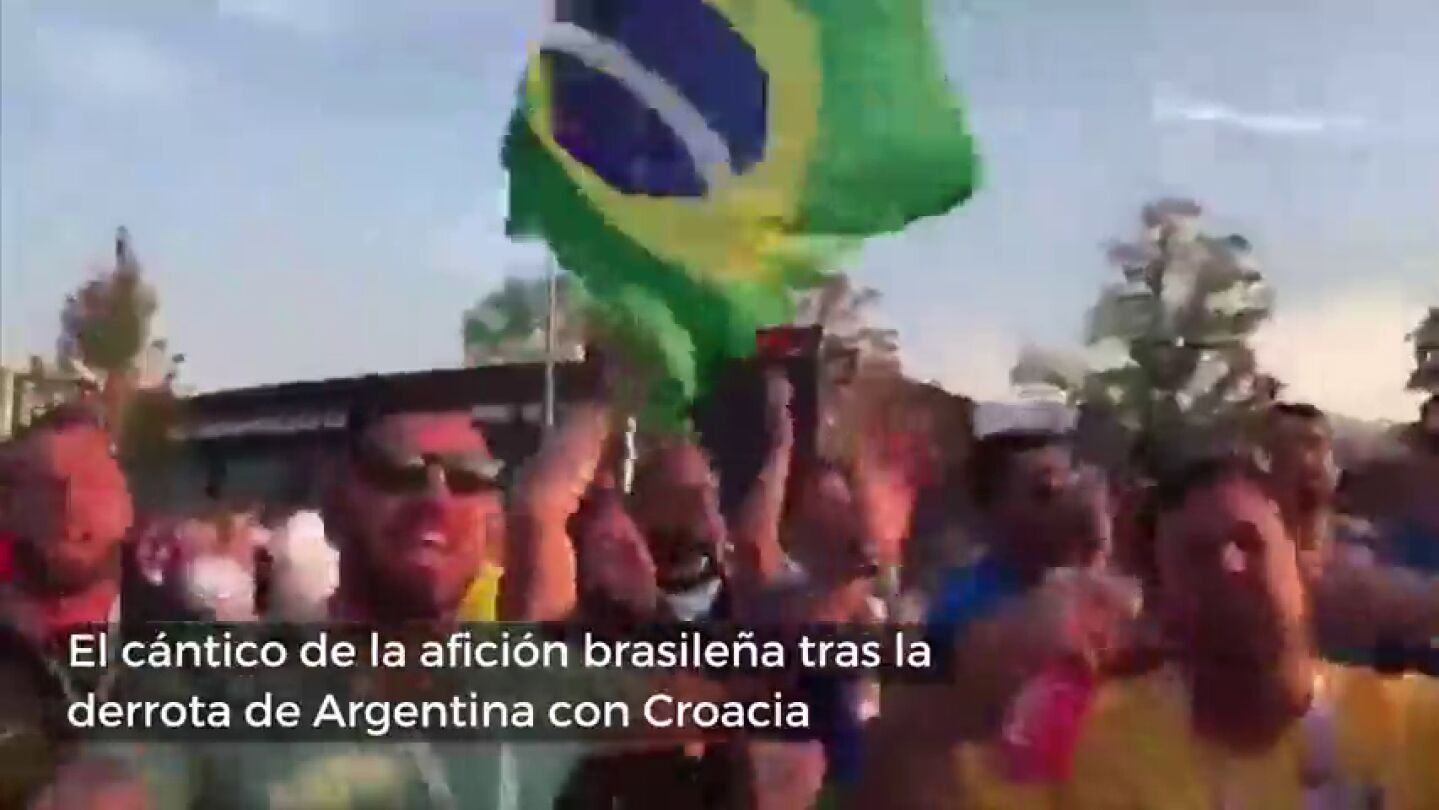 La afici&oacute;n brasile&ntilde;a se mofa de Argentina: cambian el 'Bella Ciao' por el 'Messi Ciao'