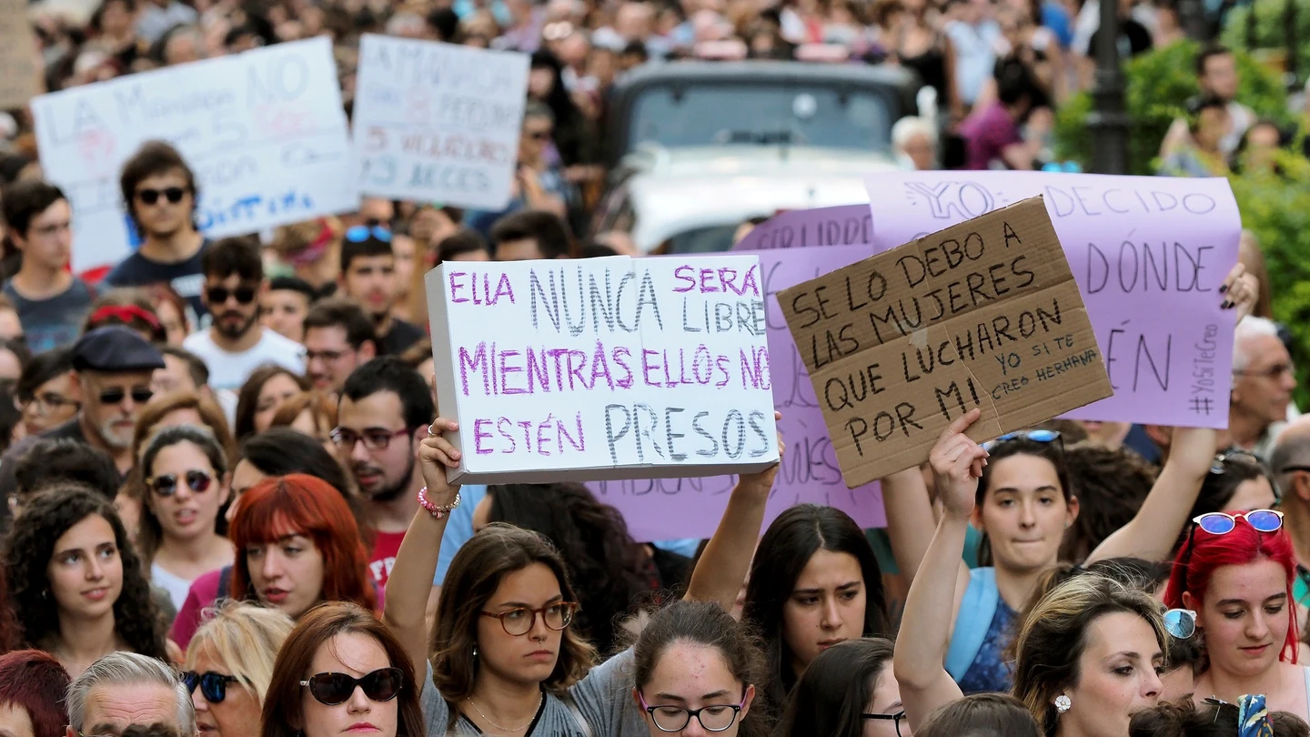 Manifestación en Valladolid en protesta por la puesta en libertad bajo fianza de la Manada Manifestación en Valladolid en protesta por la puesta en libertad bajo fianza de la Manada