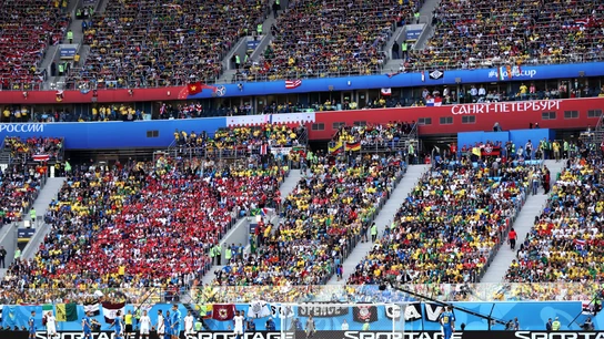 La grada del estadio Krestovsky durante el Brasil - Costa Rica La grada del estadio Krestovsky durante el Brasil - Costa Rica