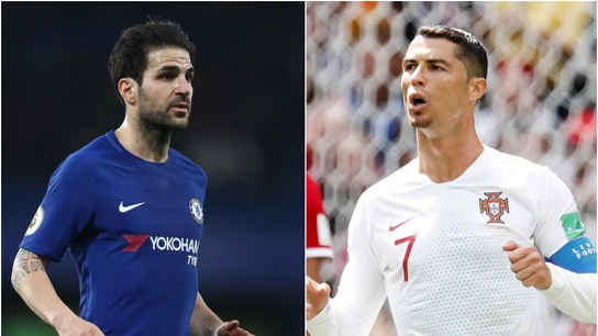 Cesc Fábregas y Cristiano Ronaldo Cesc Fábregas y Cristiano Ronaldo