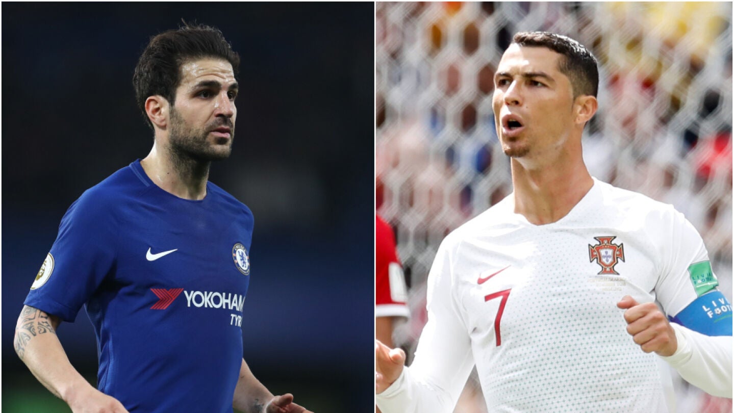 Cesc F&aacute;bregas y Cristiano Ronaldo