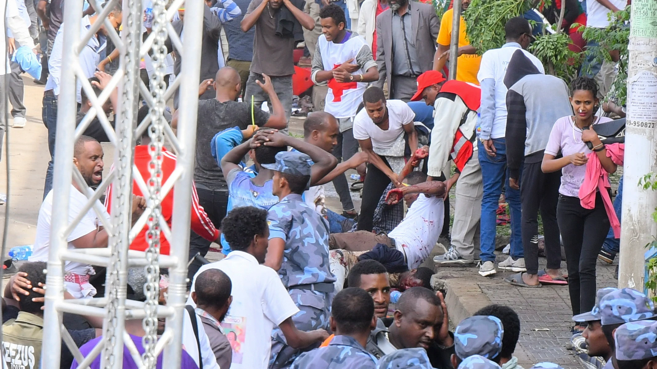 Momento del atentado en Etiopia