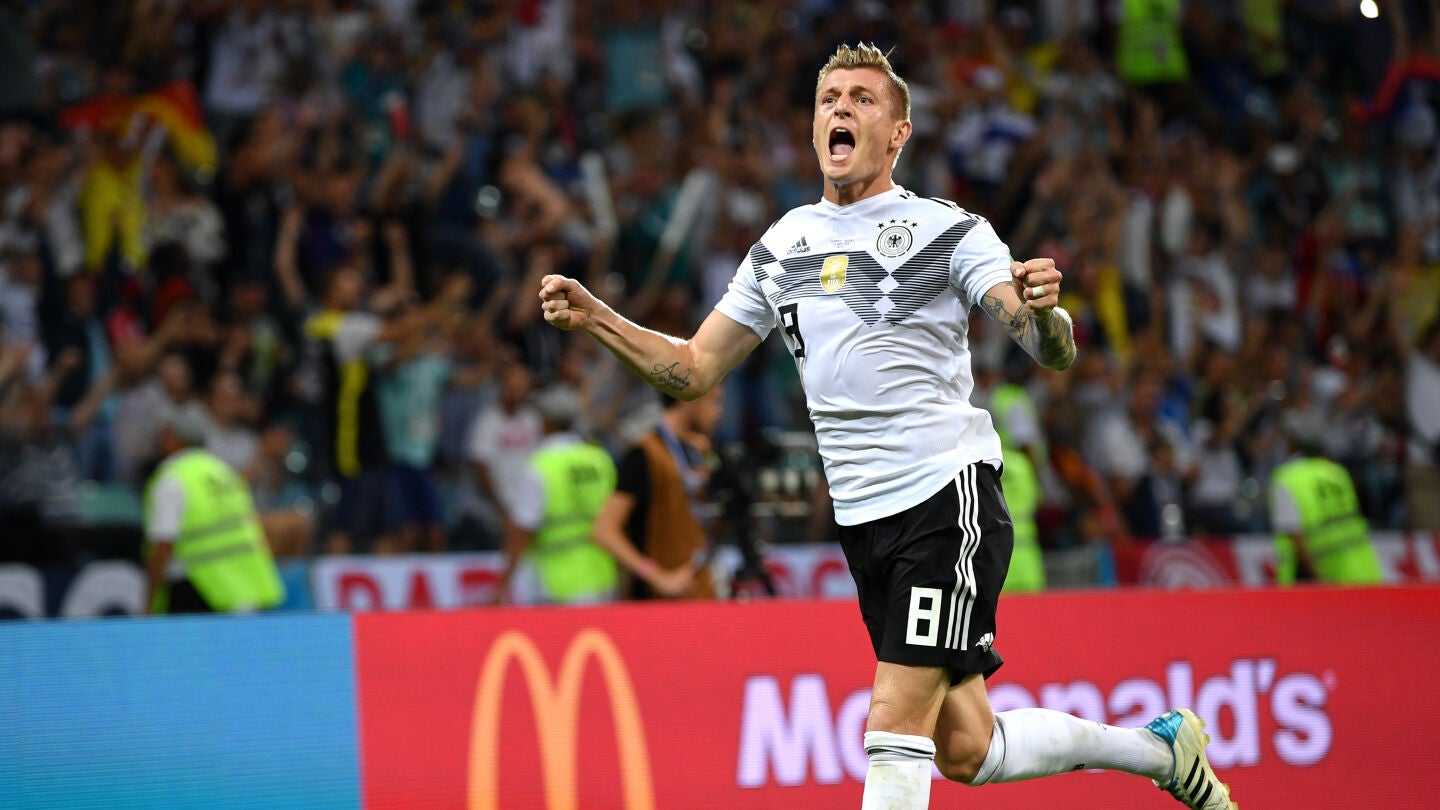 Kroos celebra su gol contra Suecia