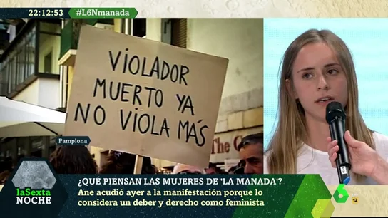 Ane, manifestante contra la libertad de 'La Manada' Ane, manifestante contra la libertad de 'La Manada'
