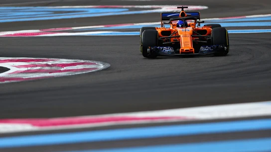 Fernando Alonso, durante la clasificación del GP de Francia Fernando Alonso, durante la clasificación del GP de Francia