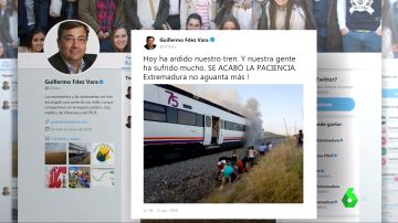 Fernández Vara protesta en Twitter por las malas condiciones de los trenes extremeños 