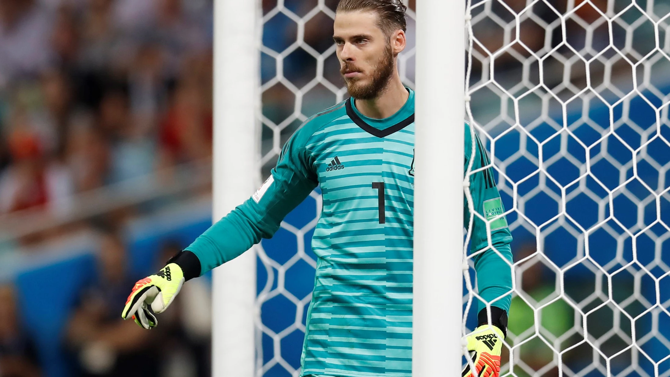 De Gea, durante un partido de España