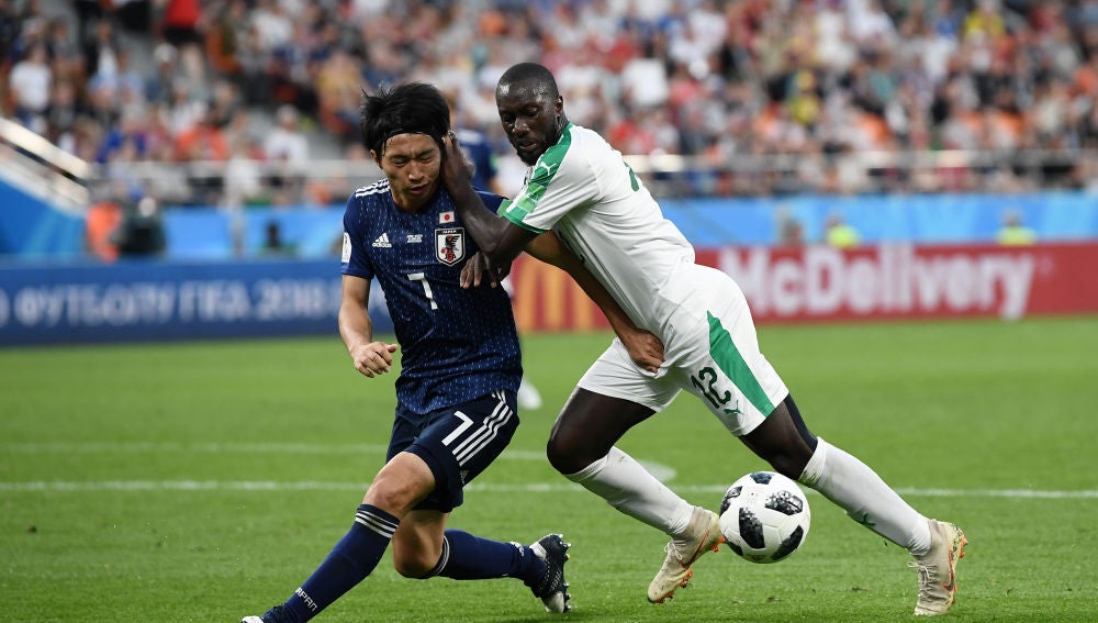 Momento del partido entre Japón y Senegal
