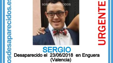 Sergio Requena Agulló, joven con síndrome de Down desaparecido en Valencia