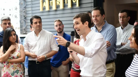 Pablo Casado en Córdoba durante la campaña a las primarias del PP Pablo Casado en Córdoba durante la campaña a las primarias