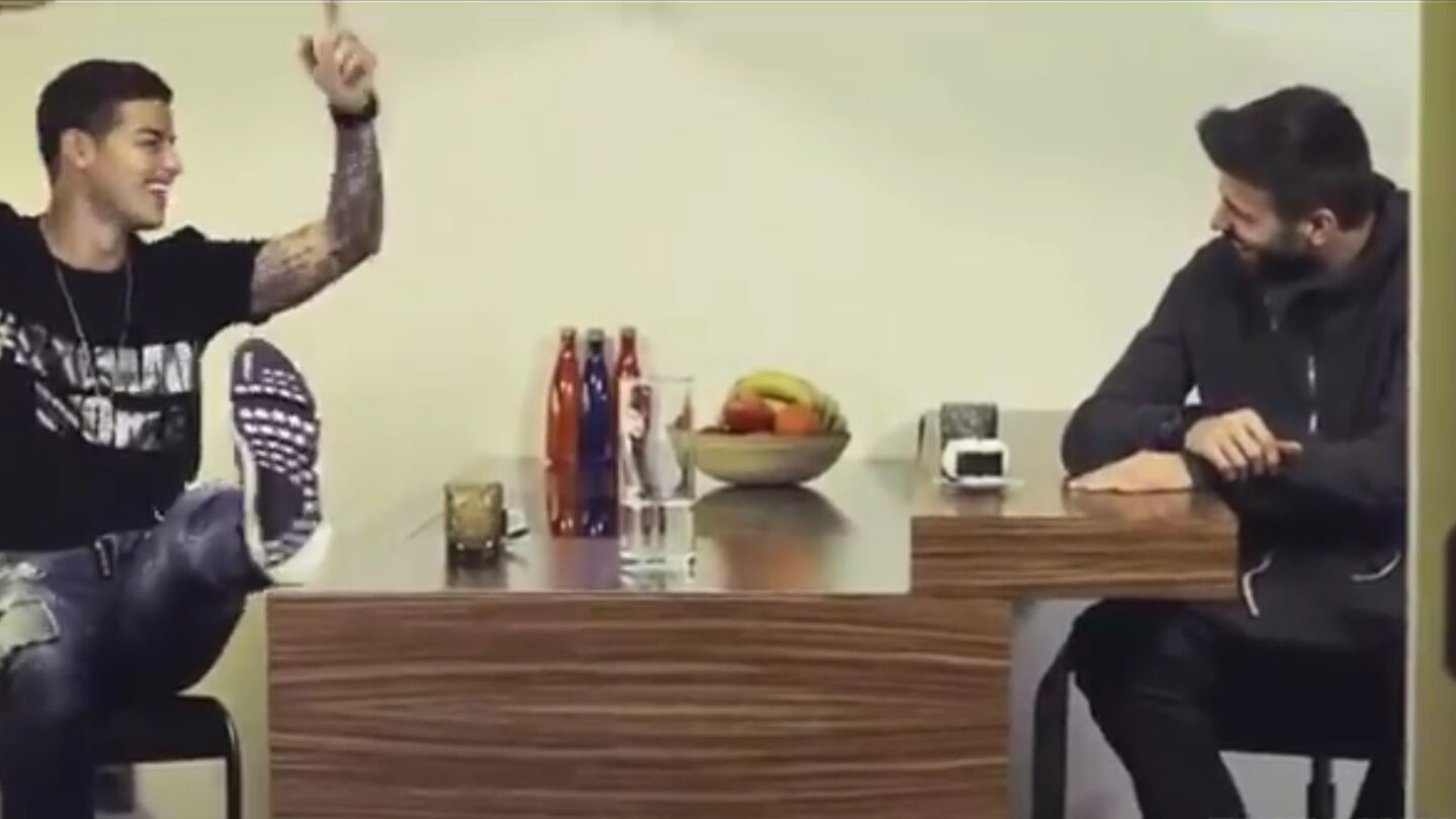 Piqu&eacute; entrevista a James Rodr&iacute;guez