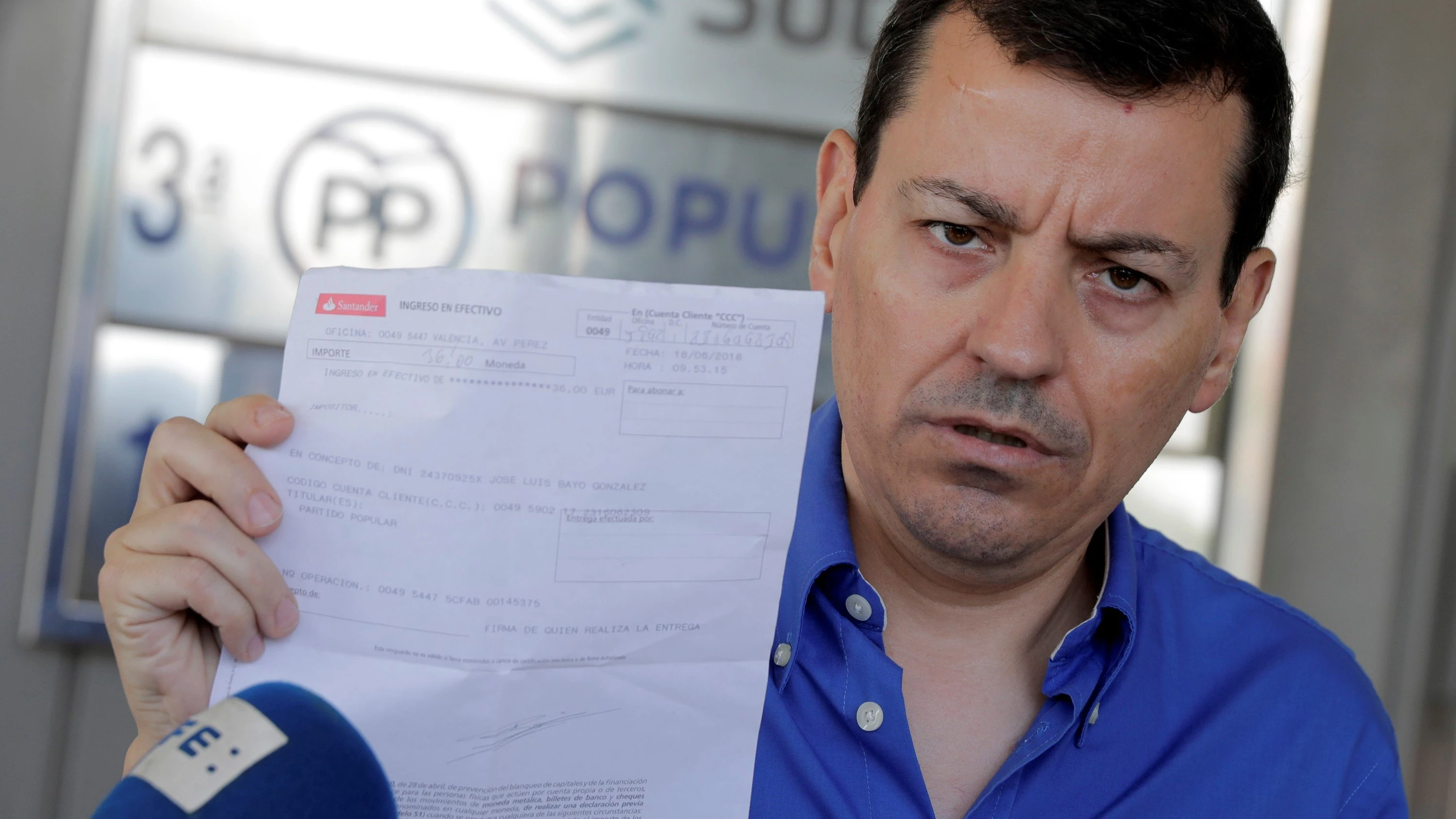 El militante del Partido Popular José Luis Bayo El militante del Partido Popular José Luis Bayo