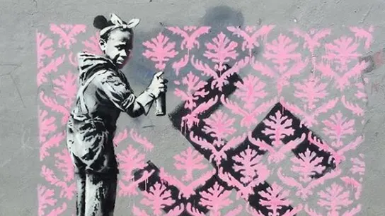 Una obra de Banksy en París Una obra de Banksy en París