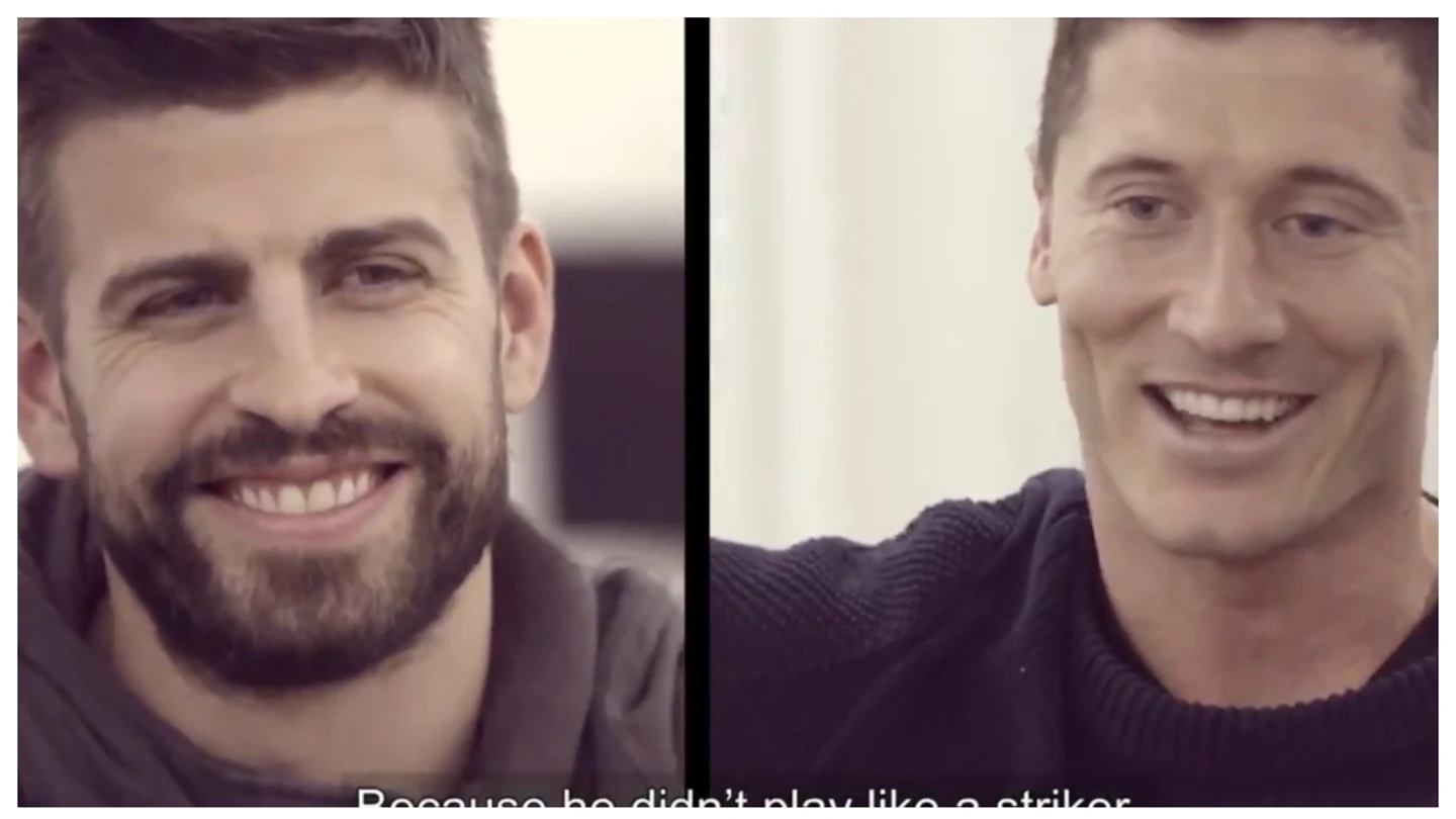 Piqué entrevista a Robert Lewandowski Piqué entrevista a Robert Lewandowski