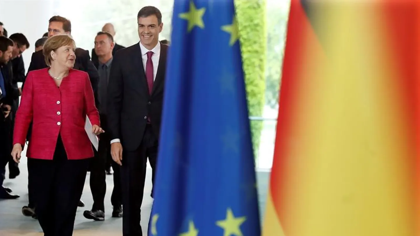 El jefe del Ejecutivo español, Pedro Sánchez, y la canciller alemana, Angela Merkel El jefe del Ejecutivo español, Pedro Sánchez, y la canciller alemana, Angela Merkel