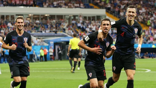 Los jugadores croatas celebran un gol ante Islandia Los jugadores croatas celebran un gol ante Islandia