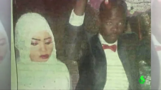Nora Hussein y su marido. Nora Hussein y su marido.