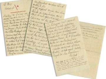 Imagen de las cuatro páginas de una carta escrita por Albert Einstein el mismo día en que el físico de origen judío renunció a su ciudadanía alemana Imagen de las cuatro páginas de una carta escrita por Albert Einstein el mismo día en que el físico de origen judío renunció a su ciudadanía alemana