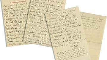 Imagen de las cuatro páginas de una carta escrita por Albert Einstein el mismo día en que el físico de origen judío renunció a su ciudadanía alemana
